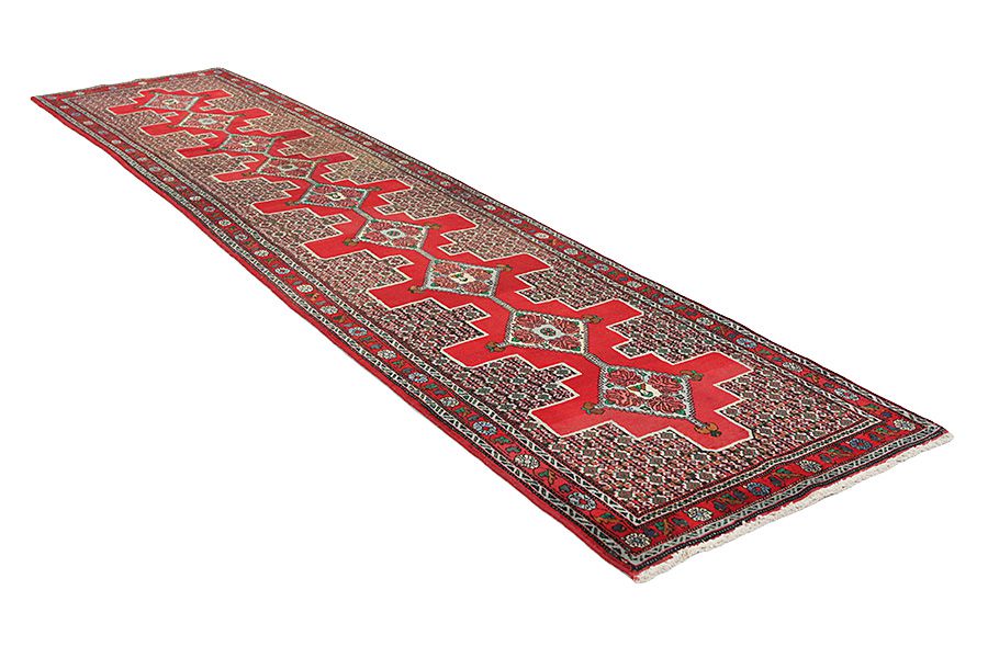 Senneh - Kurdi Persian Carpet 387x93 - Picture 1