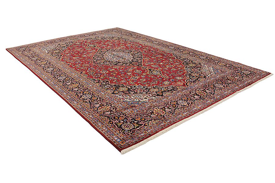 Kashan Persian Carpet 407x290 - Picture 1