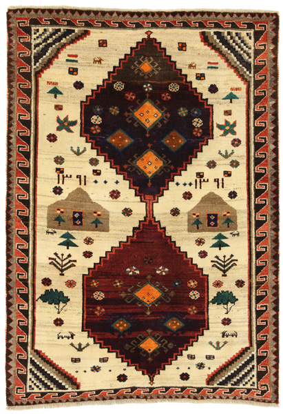 Gabbeh - Qashqai Persian Carpet 203x149
