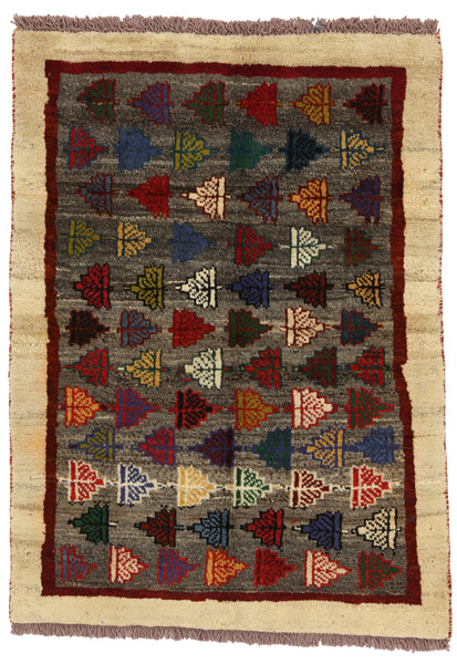 Gabbeh - Bakhtiari Persian Carpet 120x87