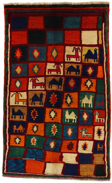 Gabbeh - Qashqai Persian Carpet 183x113