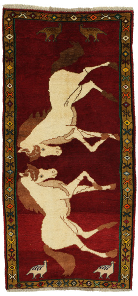 Gabbeh - Qashqai Persian Carpet 186x87