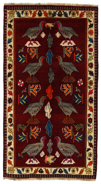 Gabbeh - Qashqai Persian Carpet 198x108
