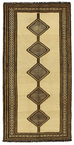 Gabbeh - Qashqai Persian Carpet 204x103