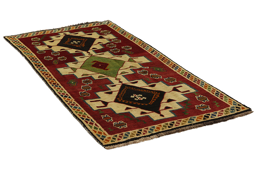 Gabbeh - Qashqai Persian Carpet 249x118 - Picture 1
