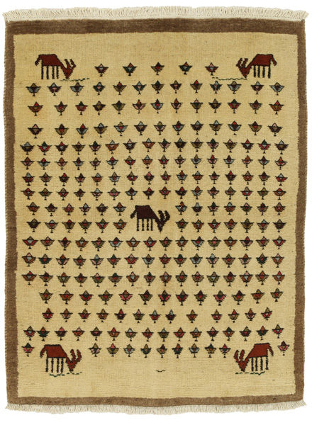 Gabbeh - Qashqai Persian Carpet 127x99