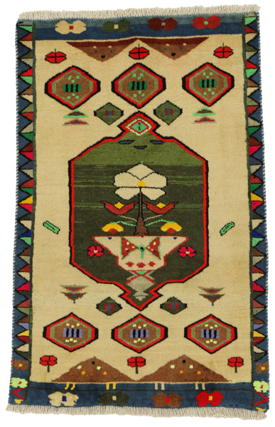 Gabbeh - Qashqai Persian Carpet 116x75