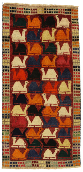 Gabbeh - Qashqai Persian Carpet 175x83