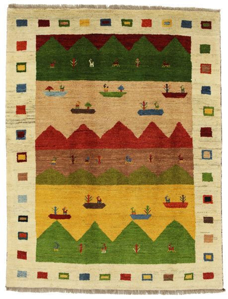 Gabbeh - Qashqai Persian Carpet 204x154
