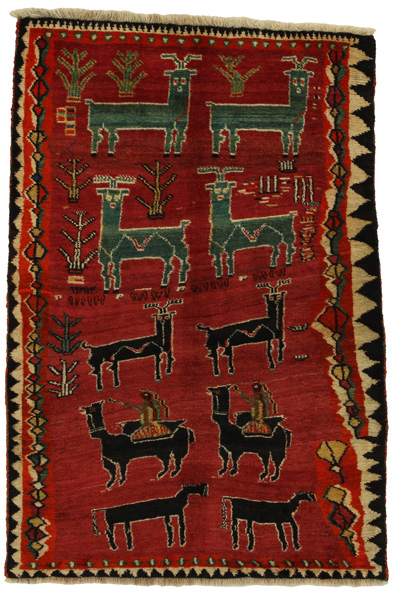 Gabbeh - Qashqai Persian Carpet 160x104