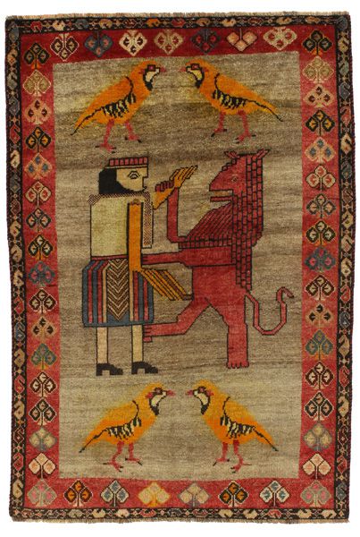 Gabbeh - Qashqai Persian Carpet 185x124