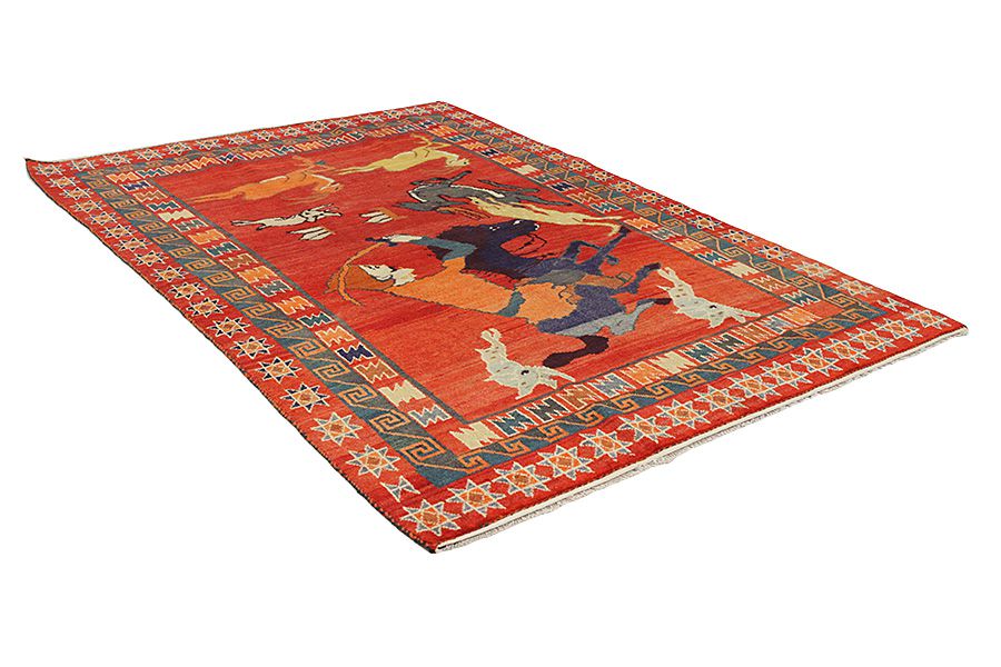 Gabbeh - Qashqai Persian Carpet 300x206 - Picture 1