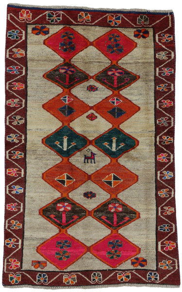 Gabbeh - Bakhtiari Persian Carpet 185x112