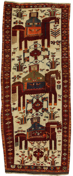 Bakhtiari - Qashqai Persian Carpet 335x130