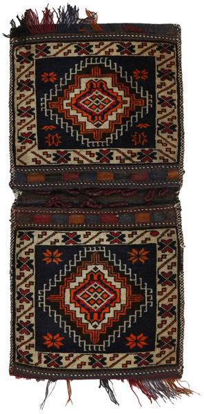 Turkaman - Saddle Bag Afghan Carpet 123x60