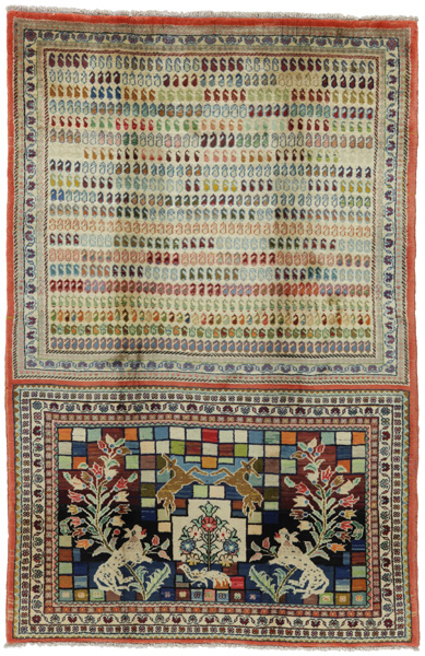 Bakhtiari Persian Carpet 242x160