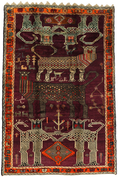 Gabbeh - Qashqai Persian Carpet 235x162