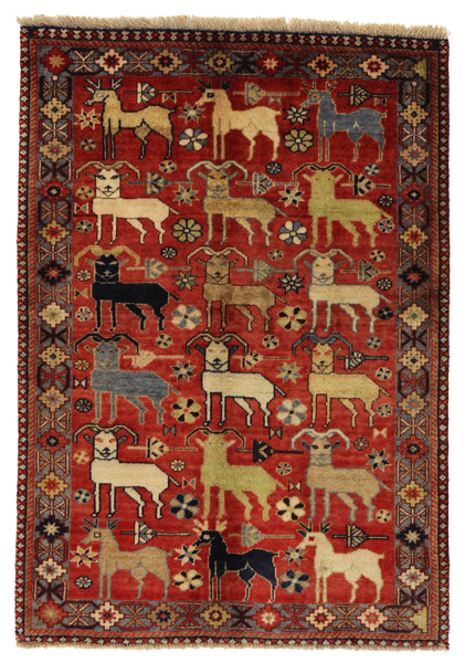 Gabbeh - Qashqai Persian Carpet 146x103