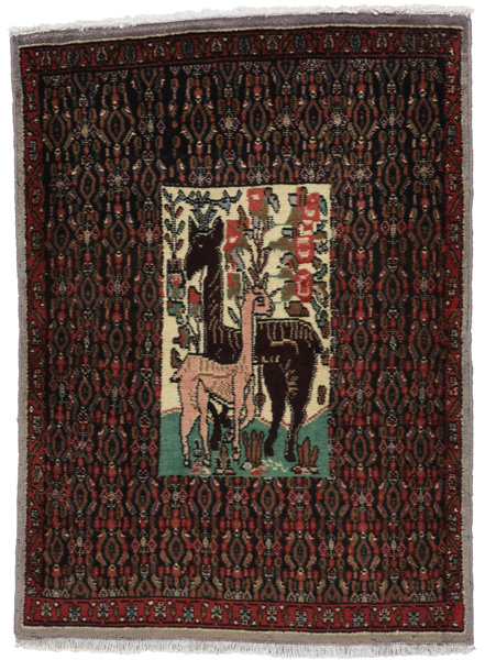 Senneh - Kurdi Persian Carpet 105x79
