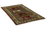 Gabbeh - Qashqai Persian Carpet 211x120 - Picture 1