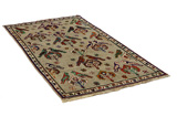 Gabbeh - Qashqai Persian Carpet 217x111 - Picture 1