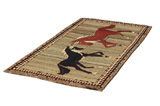 Gabbeh - Qashqai Persian Carpet 185x101 - Picture 2