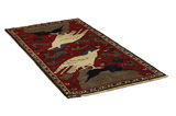 Gabbeh - Qashqai Persian Carpet 203x101 - Picture 1