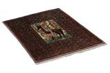 Senneh - Kurdi Persian Carpet 105x79 - Picture 1