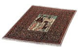 Senneh - Kurdi Persian Carpet 105x79 - Picture 2